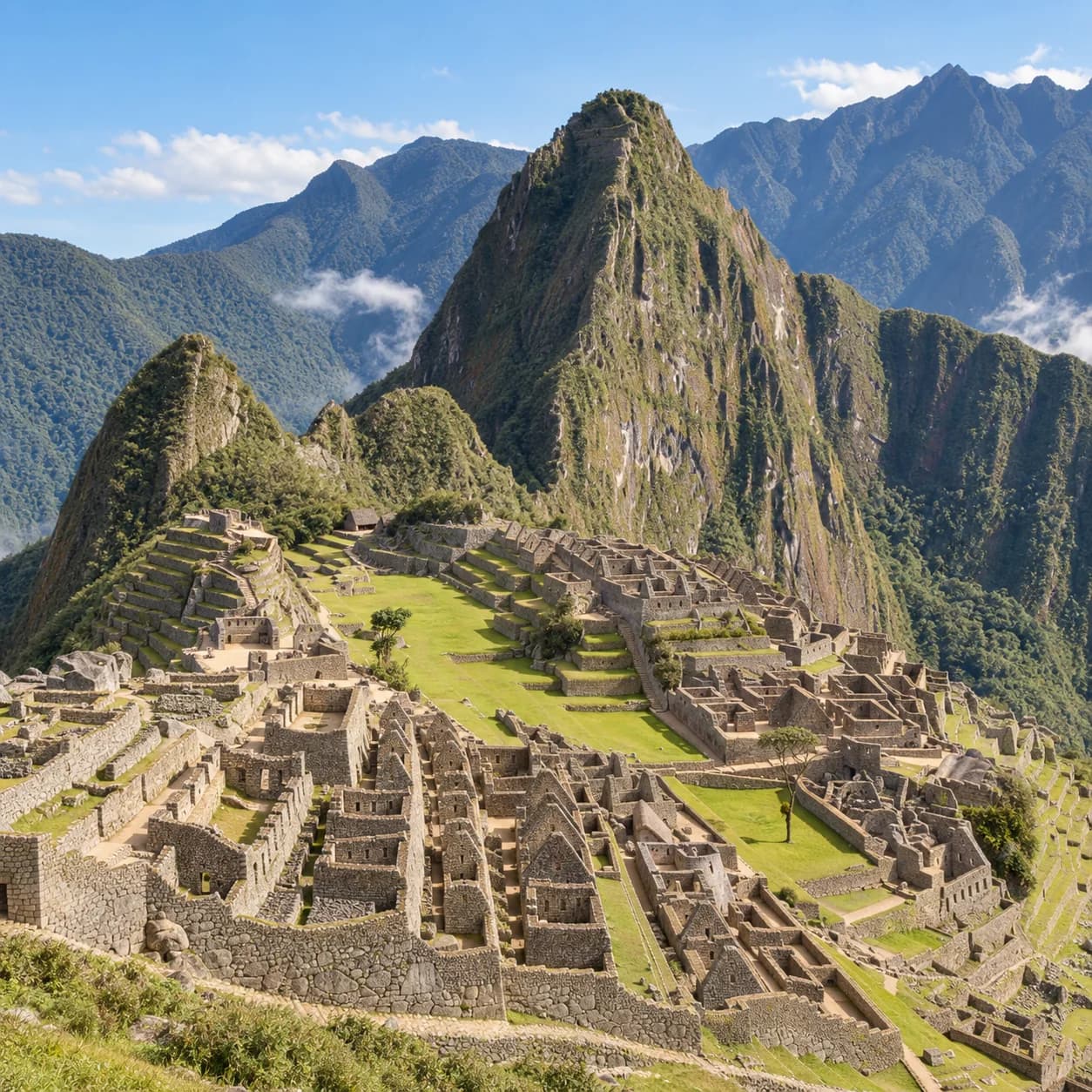 Photo réaliste: Coloriage du Pérou : les ruines du Machu Picchu