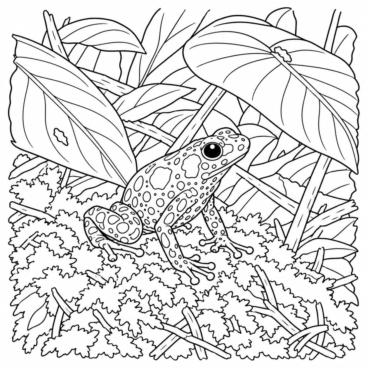 Coloriage: Coloriage de dendrobate