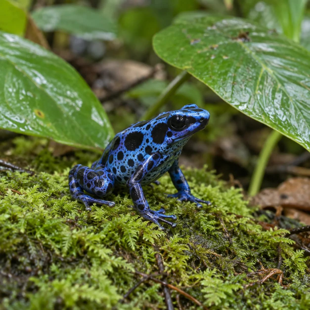 Realistic source: Poison dart frog coloring page