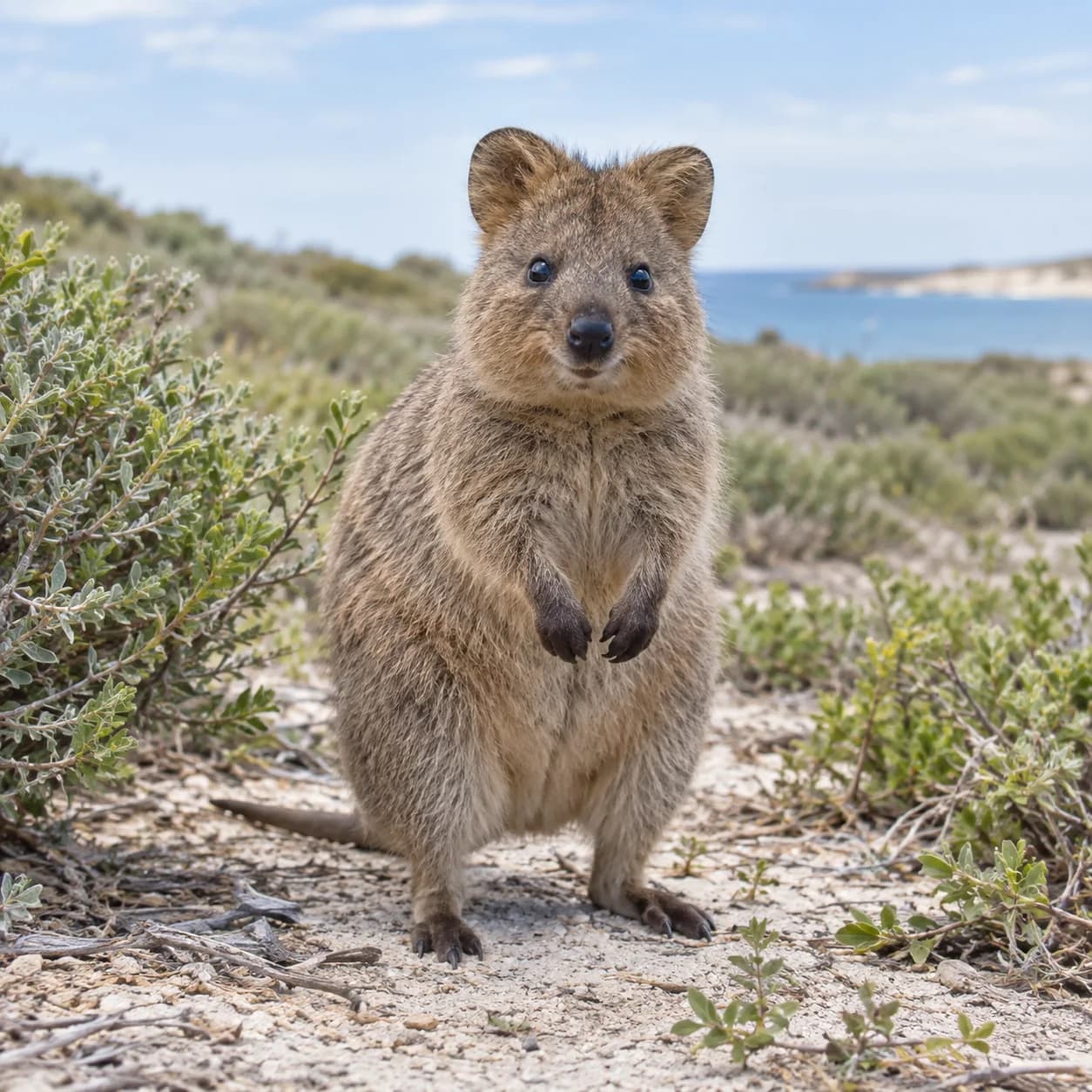 Foto realista: Dibujo de quokka para colorear
