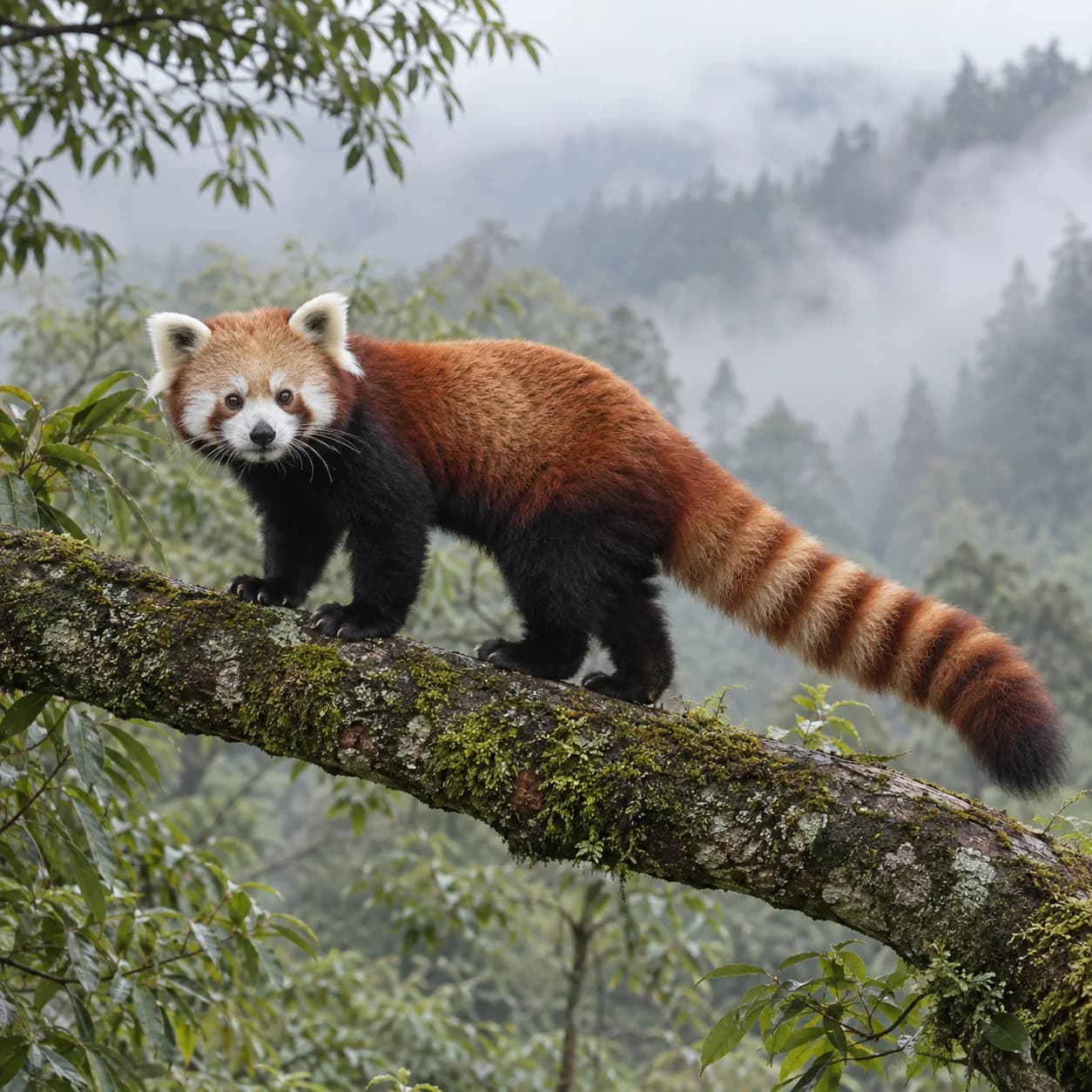 Foto realista: Dibujo de panda rojo para colorear