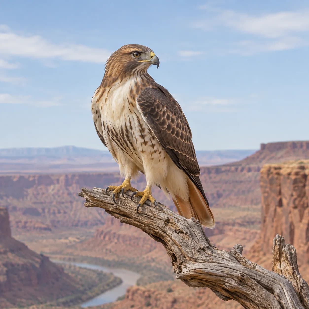 Realistic source: Red-tailed hawk coloring page