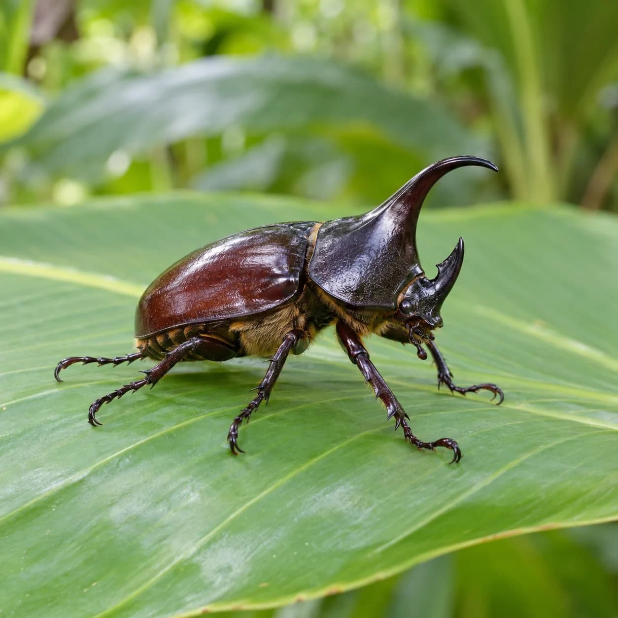 Realistic source: Rhinoceros beetle coloring page
