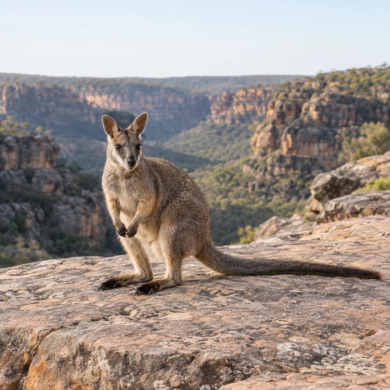 Realistic source: Rock wallaby coloring page