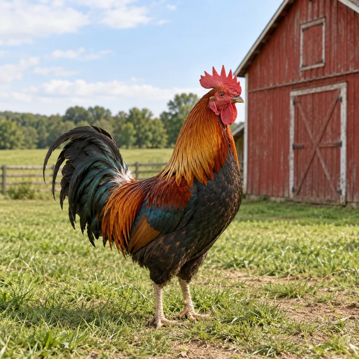 Photo réaliste: Coloriage de coq