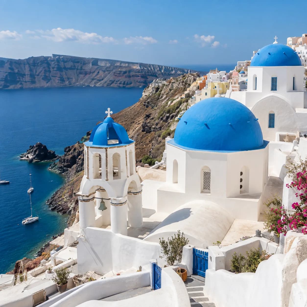 Foto realista: Dibujo de Santorini para colorear