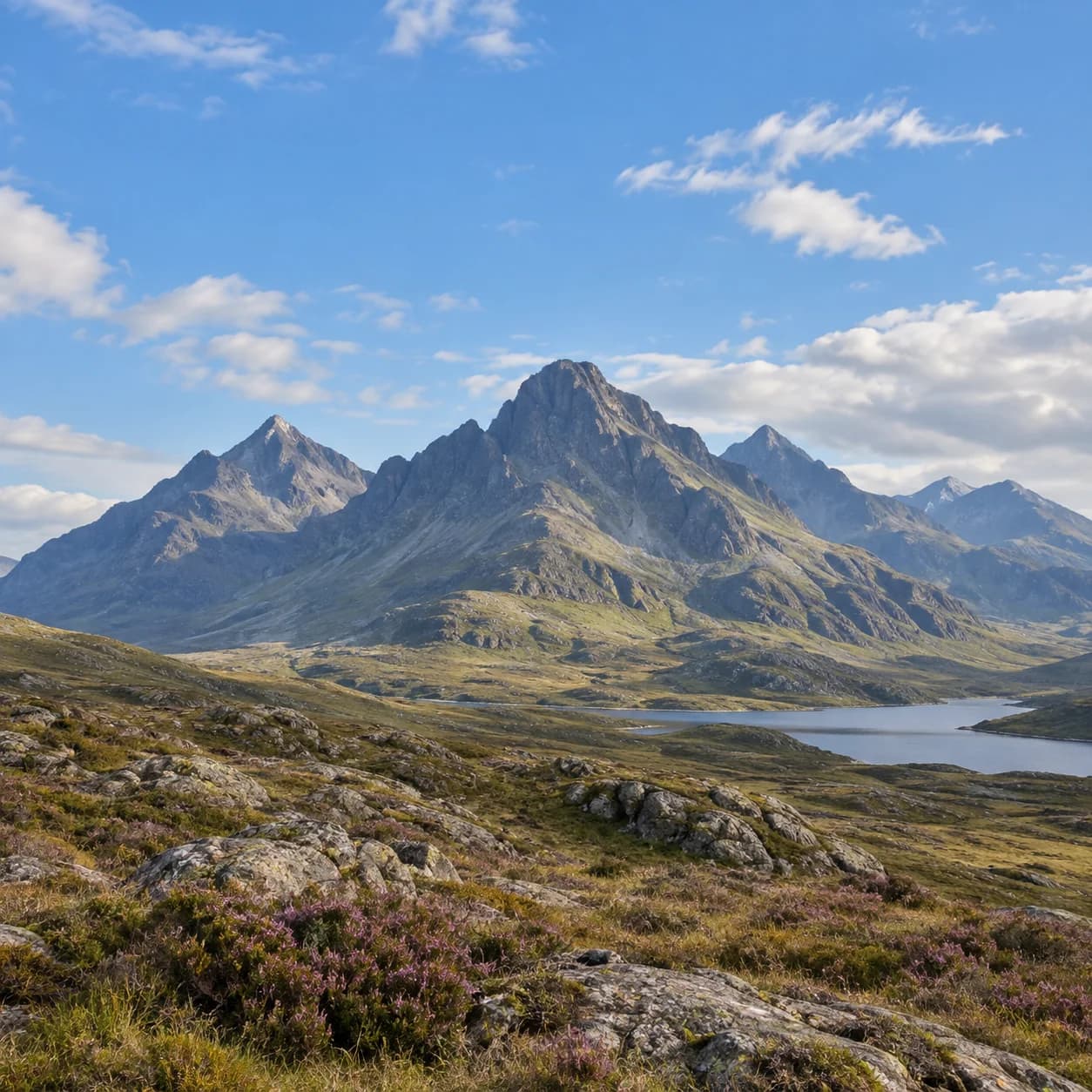Photo réaliste: Coloriage des Highlands écossais : sommets dentelés