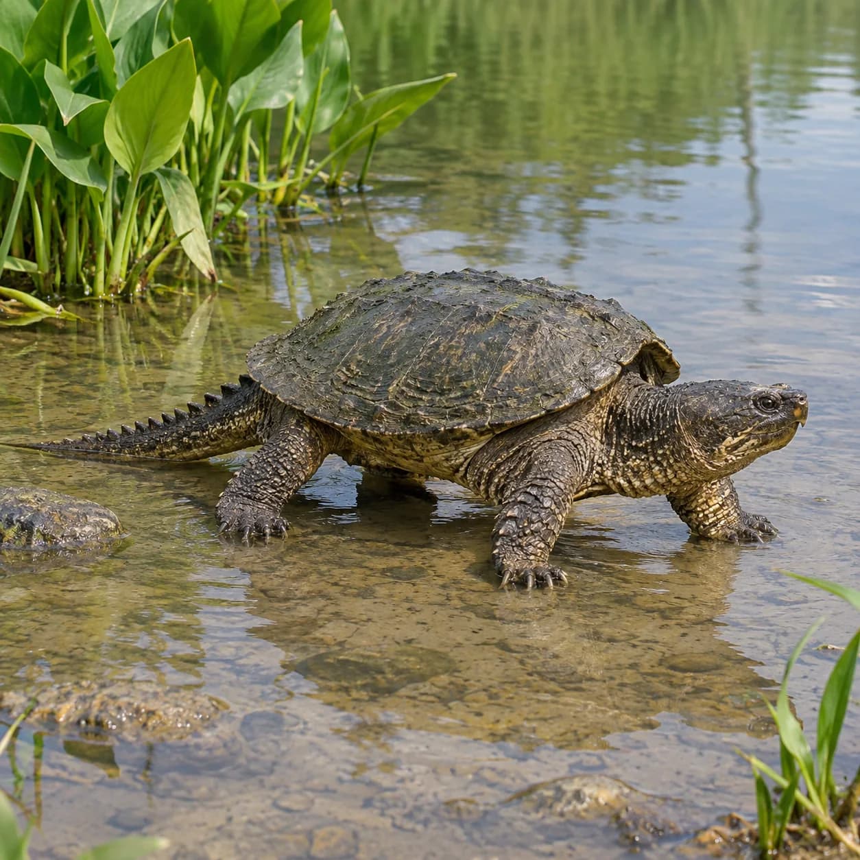 Photo réaliste: Coloriage de tortue serpentine