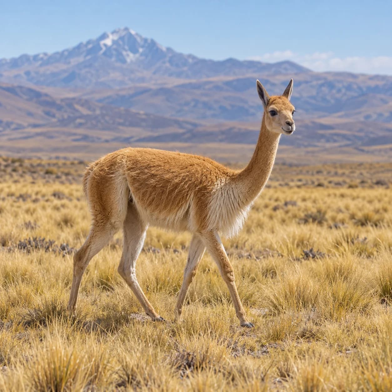 Realistic source: Vicuña coloring page