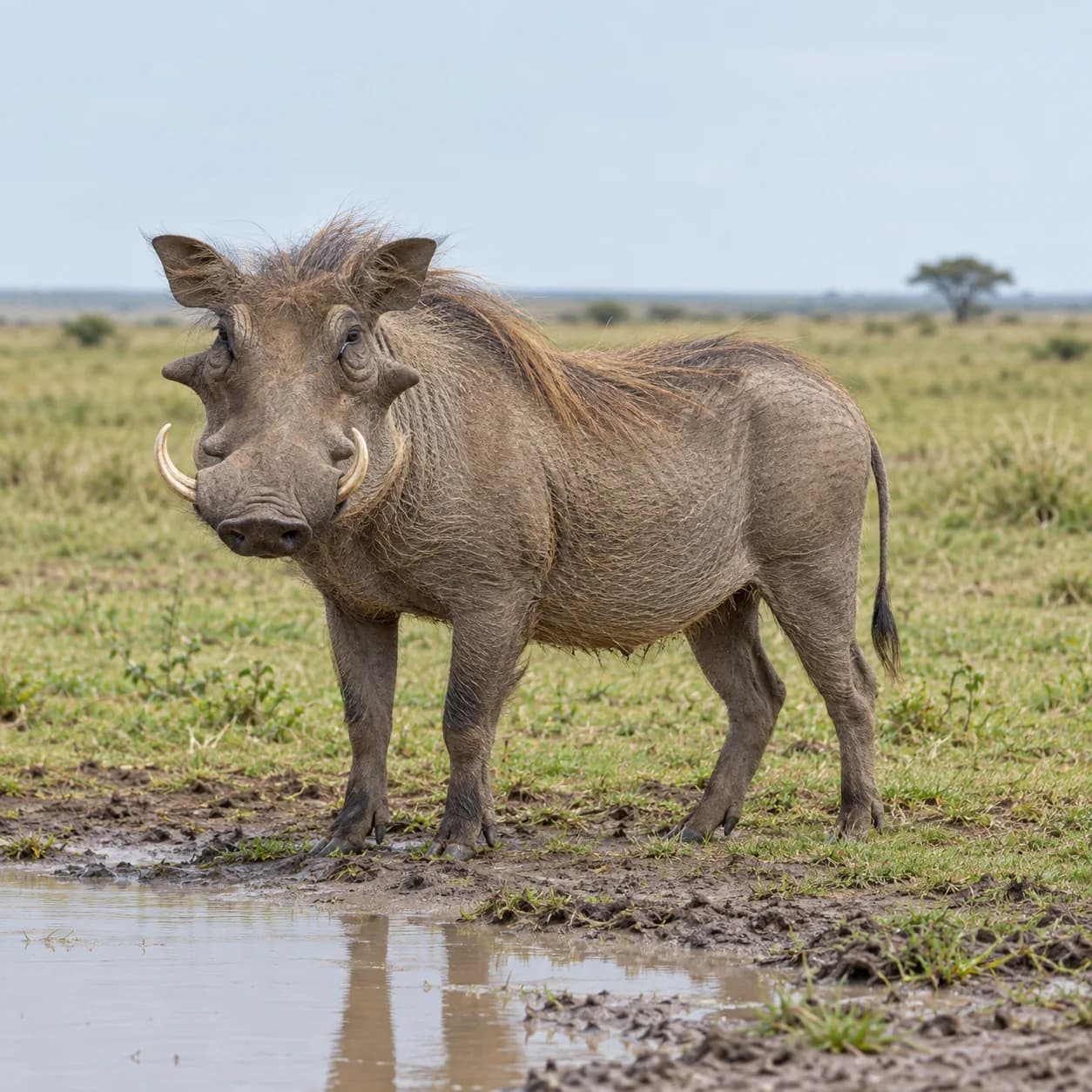 Realistic source: Warthog coloring page