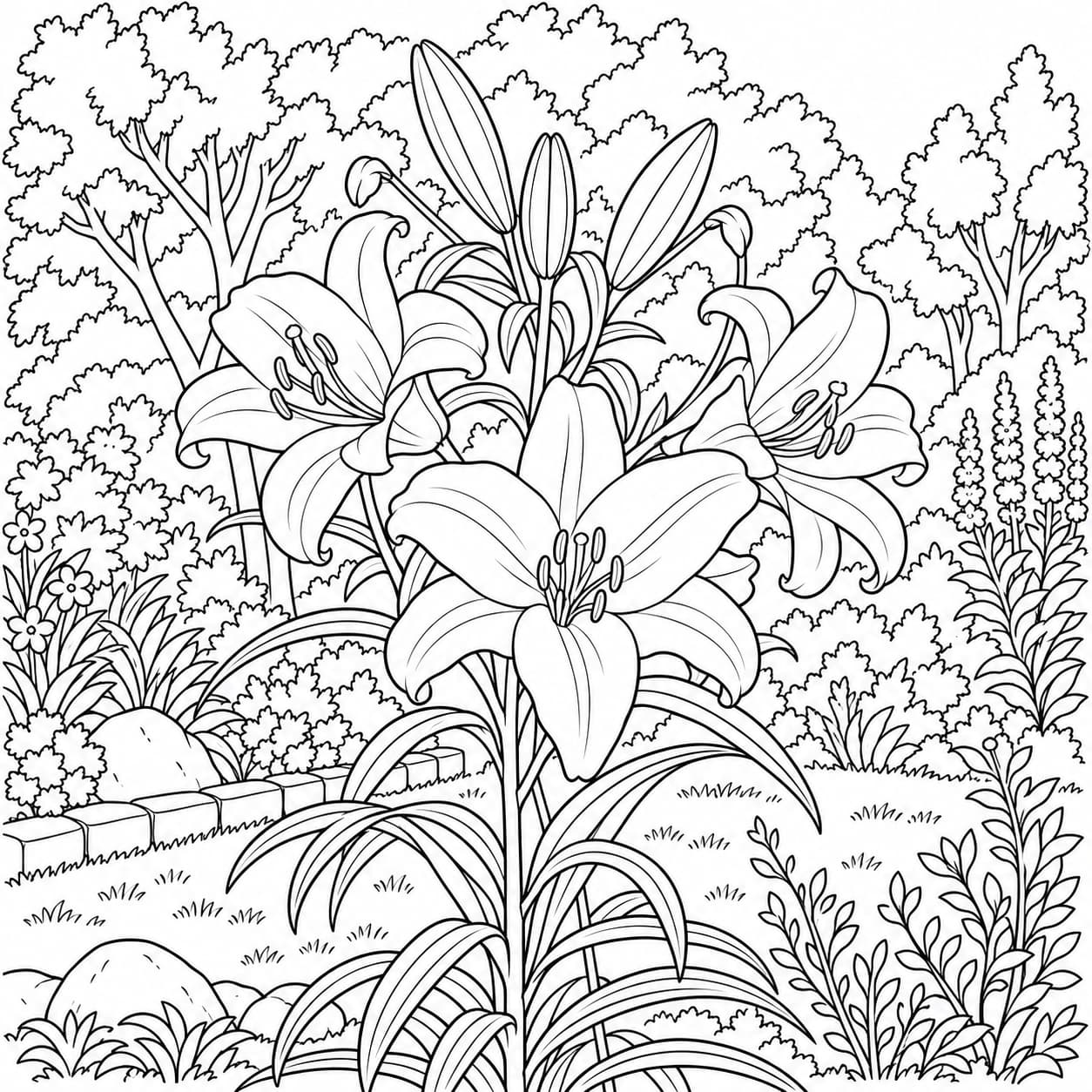 Coloriage: Coloriage de lys