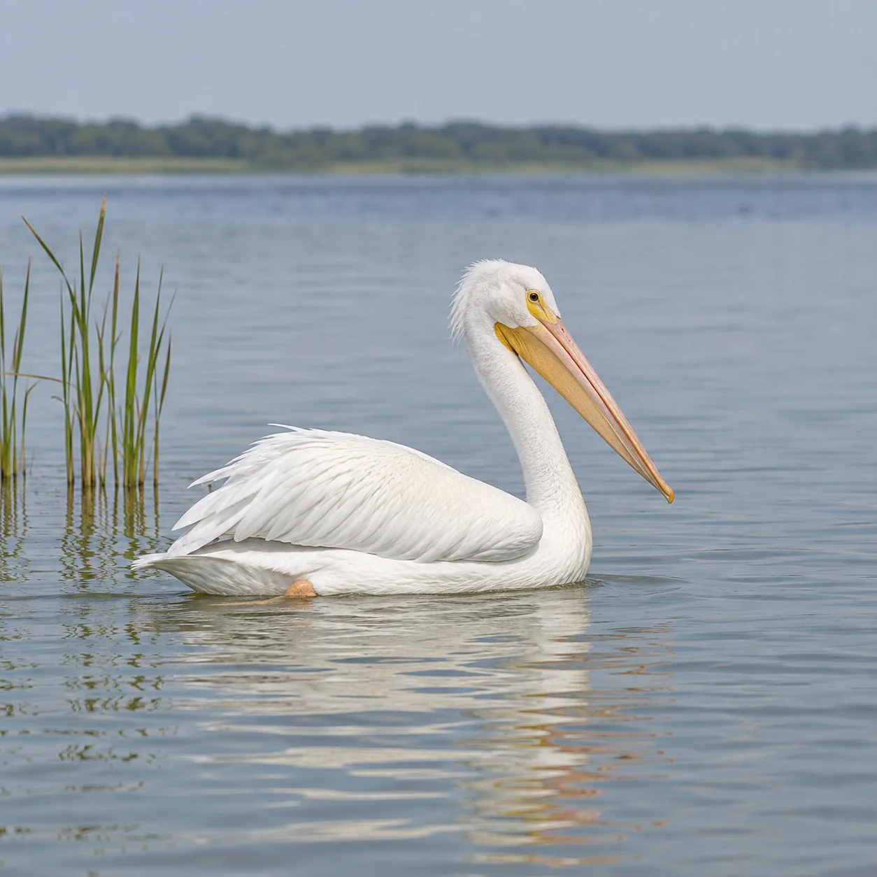 Realistic source: White pelican coloring page