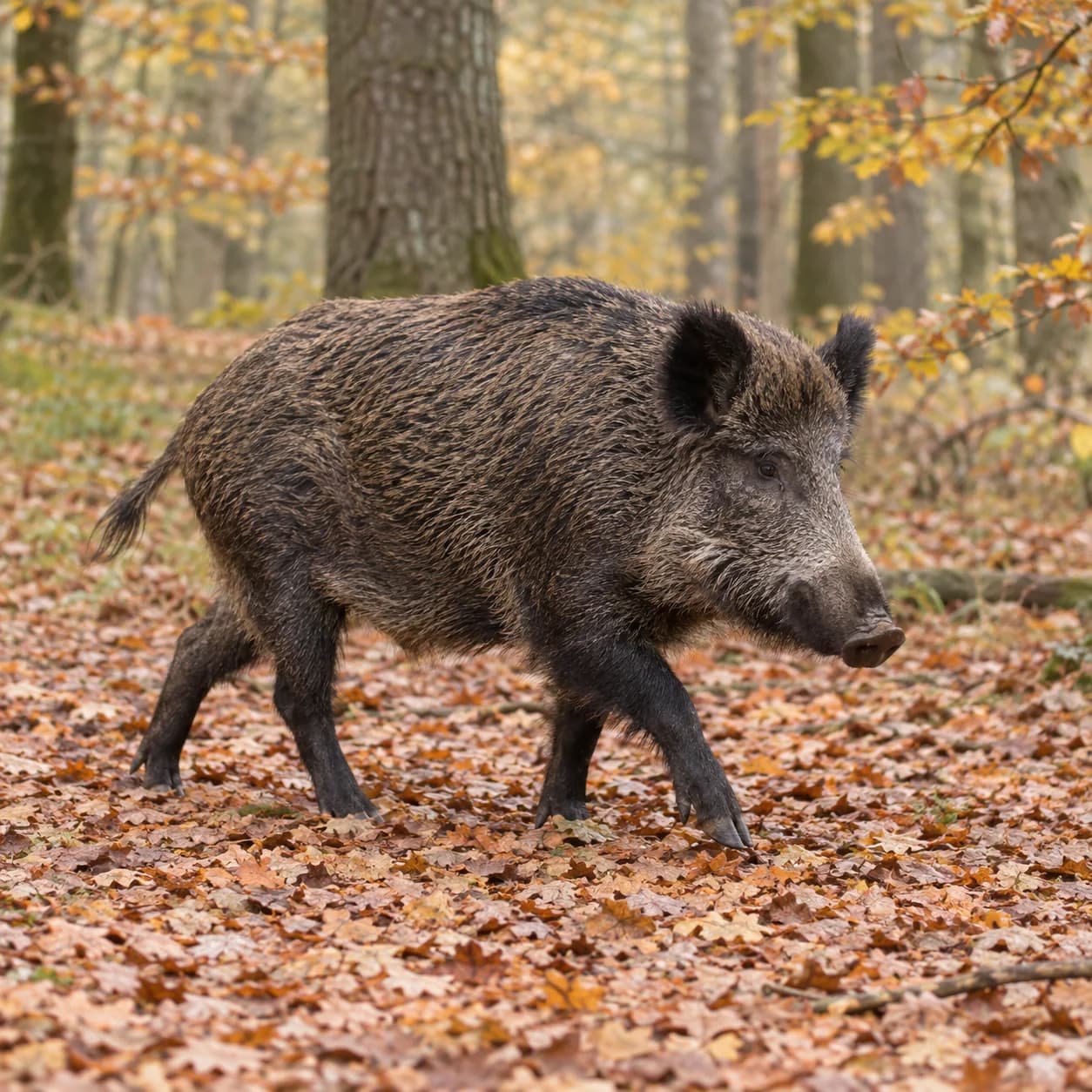 Realistic source: Wild boar coloring page