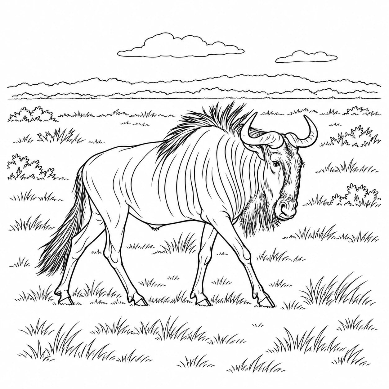 Coloriage: Coloriage de gnou