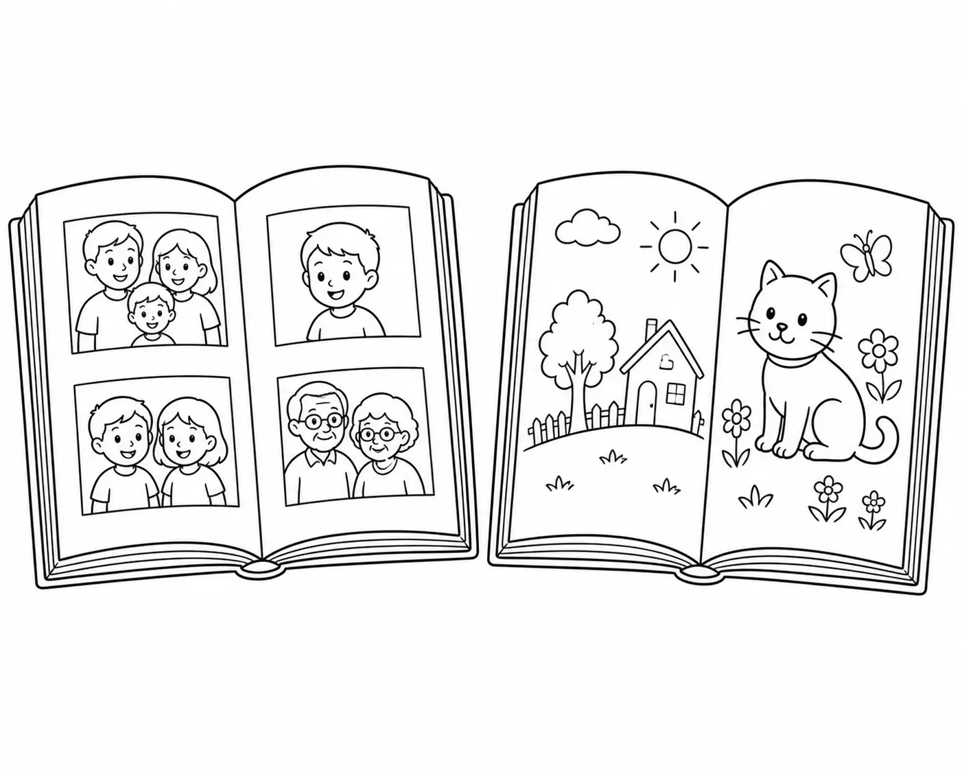 Album de coloriage personnalisé prêt à offrir, en illustration au trait