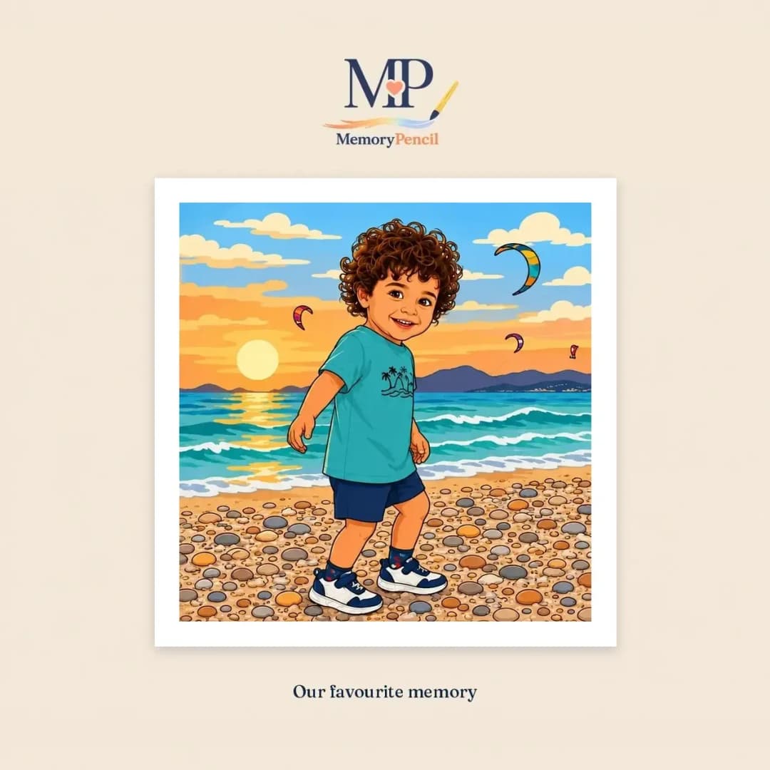 Front cover of a personalized Memory Pencil coloring book