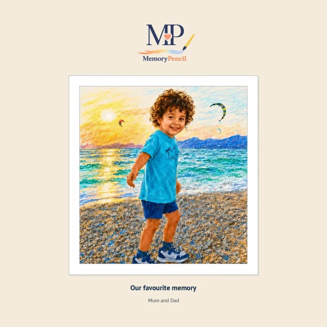 Front cover of a personalized Memory Pencil coloring book